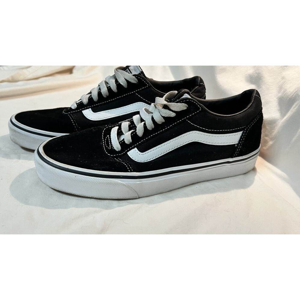 Vans Old Skool Black White Low Top Skate Shoes Men 7 Women 8.5 Classic - Picture 5 of 10